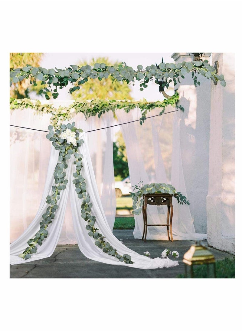 Generic Detachable Artificial Eucalyptus Garland for Wedding Decor and Home Wall Decoration Greenery Faux Leaves Hanging Plant  - Image 2