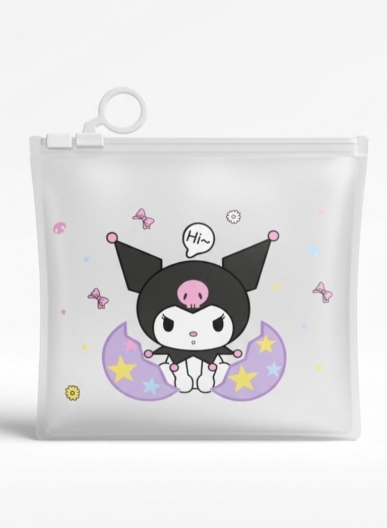 حافظة بسحاب متعددة الاغراض  اقلام واقلام شنطة تنظيم ملحقات السفر حامل ادوات مكتبية مكياج هدية إرجاع للاطفال - شفافة