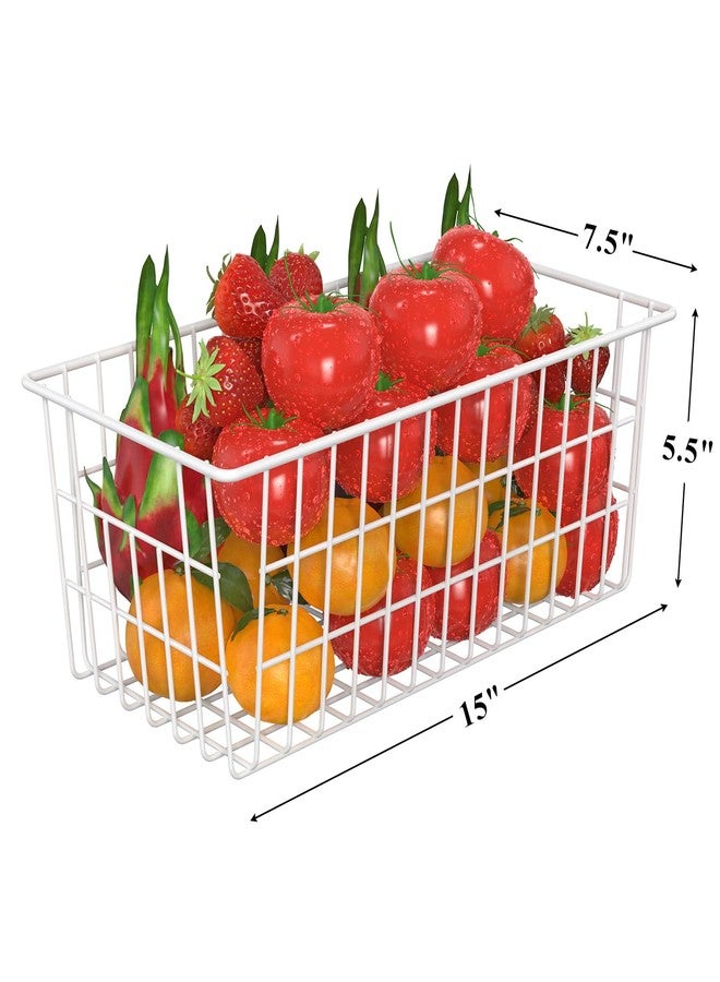 Orgneas Freezer Organizer Bins, Freezer Baskets for Chest Freezer and Upright Freezer Refrigerator Dividers Frozen Meats Storage Containers Organizer for Fruits and Vegetables, 5 Packs - Image 2