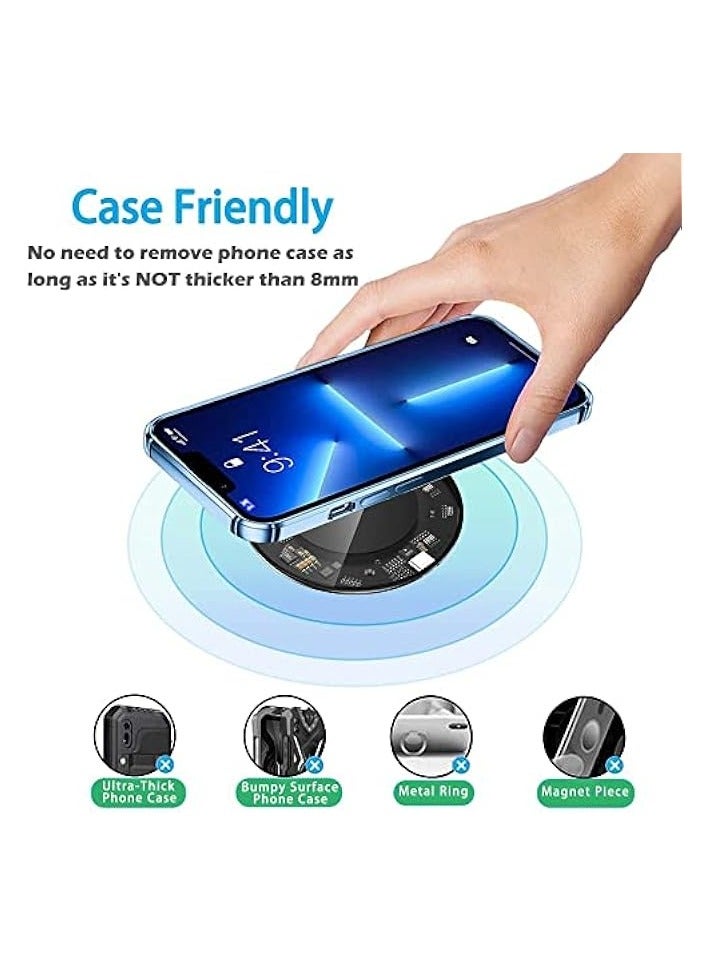 erorex 20W Wirless Charger, Transparent Qi Wireless Charging Pad Compatible iPhone 14/14 Plus/14 Pro/14 Pro Max/13/12/11/X/XS/XR, Samsung Galaxy S22/S21/S20/Note 20/10, AirPods Pro 2 (No AC Adapter  - Image 3