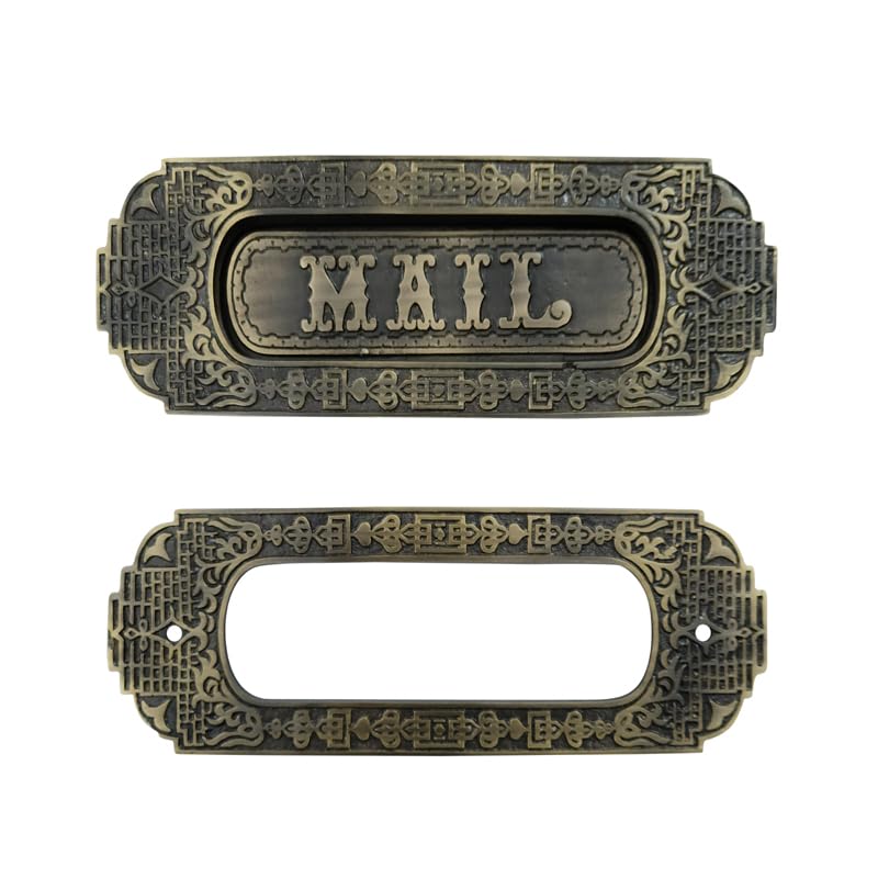Adonai Hardware "Mail Decorative Brass Letter Plate - Antique Brass