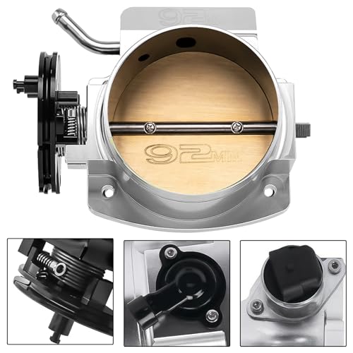 Endxedo جسم خنق Endxedo 92MM مع مستشعر TPS IAC وموصل جسم الخنق يناسب شيفروليه GM الجيل الثالث LSX LS LS1 LS2 LS7 محرك فضي - Image 4