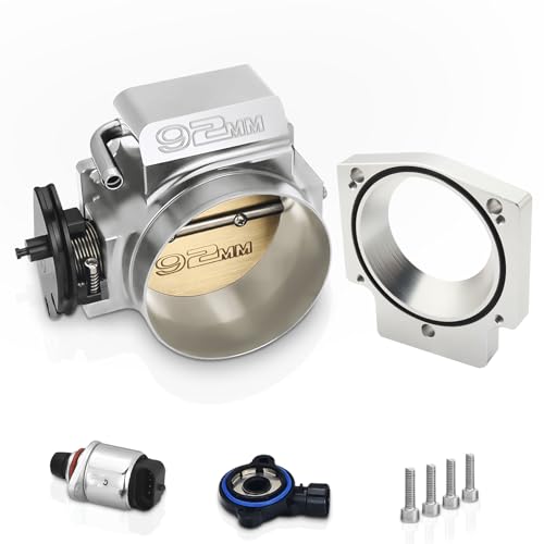 Endxedo جسم خنق Endxedo 92MM مع مستشعر TPS IAC وموصل جسم الخنق يناسب شيفروليه GM الجيل الثالث LSX LS LS1 LS2 LS7 محرك فضي - Image 1
