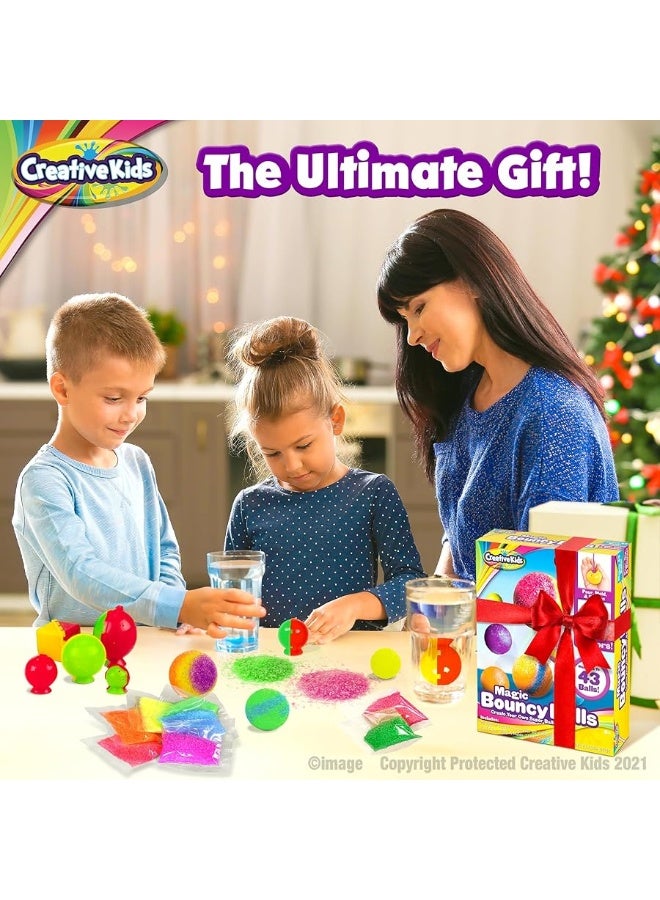 Creative Kids Magic Bouncy Balls - DIY STEM Toys - Science Kit for Kids - 25 Multicolor Bags & 5 Molds Makes Up to 43 Balls - Image 2