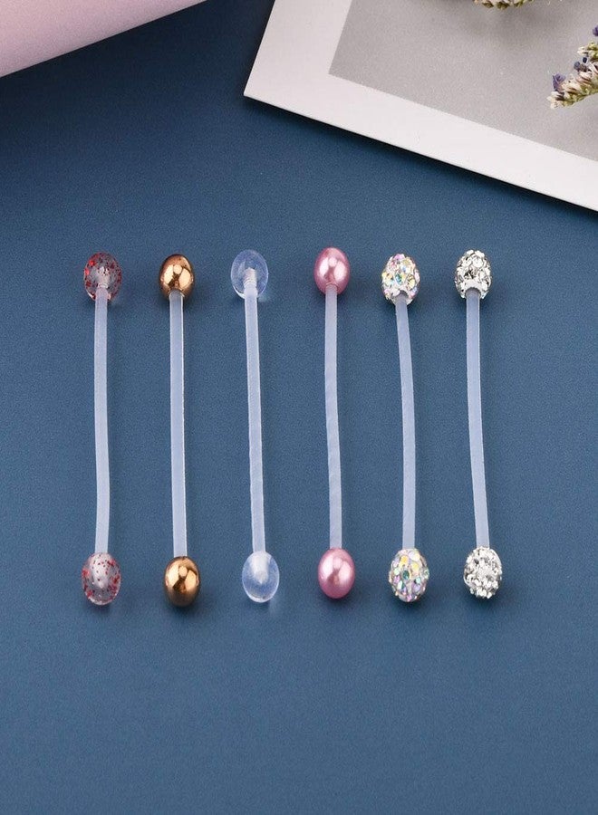 FECTAS 14G Industrial Barbells Cartilage Piercing Flexible Bar Helix-Conch Piercing Bar 6PCS 1 1/4in(32mm) - Image 4