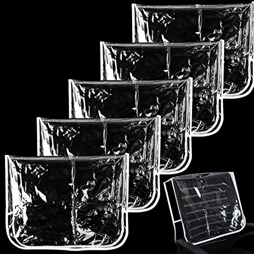 Oppaxf 5 Pieces Chair Back Cover Salon Chair Cover Plastic Clear Round Chair Back Cover Prevents Damage to Spa/Salon Chair, Hairdressing Chair Back Covers Fits Most Standard Salon Chairs, Office Chairs - Image 1