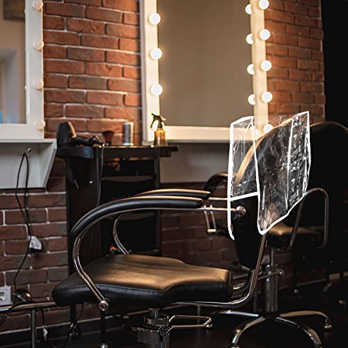 Oppaxf 5 Pieces Chair Back Cover Salon Chair Cover Plastic Clear Round Chair Back Cover Prevents Damage to Spa/Salon Chair, Hairdressing Chair Back Covers Fits Most Standard Salon Chairs, Office Chairs - Image 4