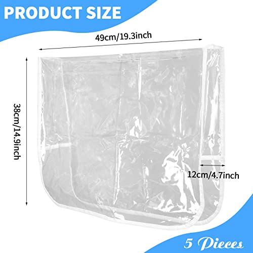 Oppaxf 5 Pieces Chair Back Cover Salon Chair Cover Plastic Clear Round Chair Back Cover Prevents Damage to Spa/Salon Chair, Hairdressing Chair Back Covers Fits Most Standard Salon Chairs, Office Chairs - Image 2