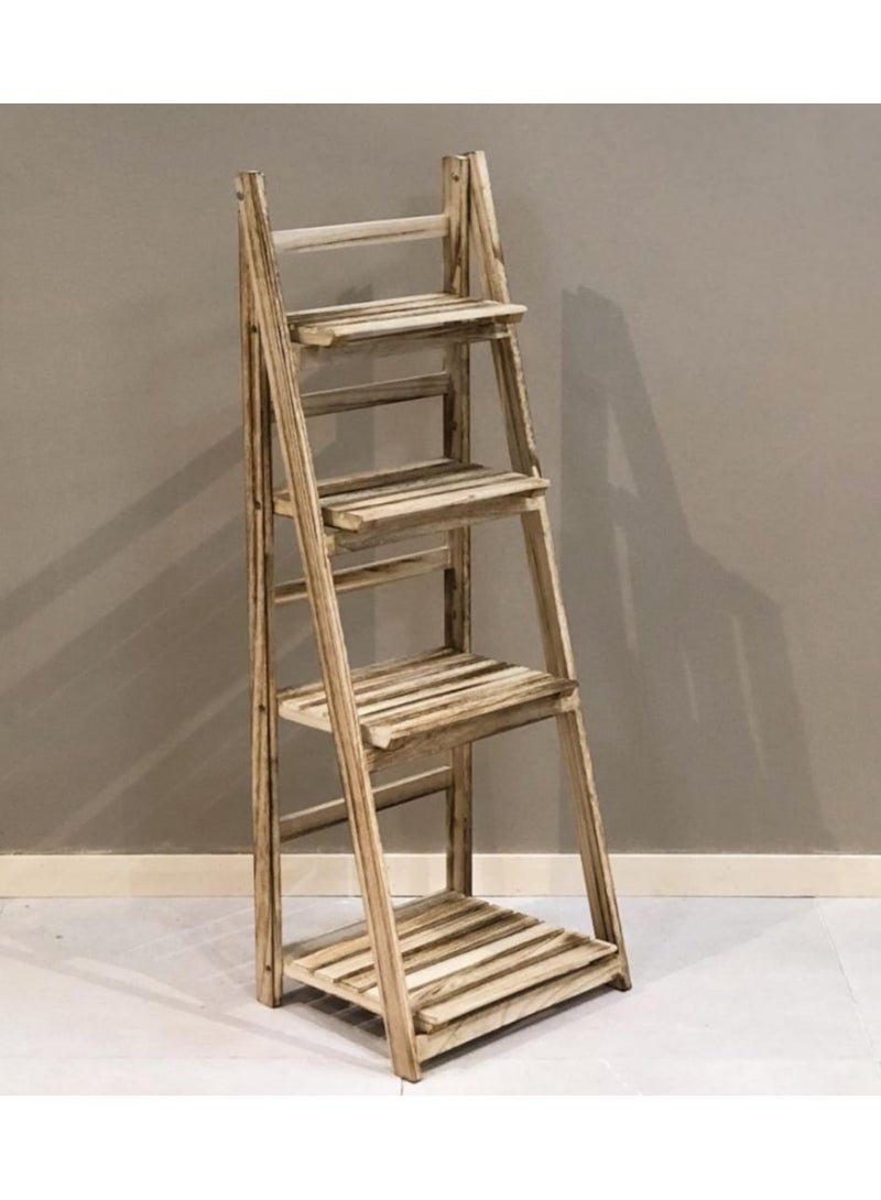 Generic 4 tier solid wood plant stand 