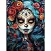 Tucocoo Sugar Skull Girl Diamond Painting DIY 5D Fashion Skeleton Makeup Numbering KitDay of Dead Artwork Red Rose Wall Art Crystal Rhinestone Embroidery Picture Home Decor Adults Boho Gift12Wx 16H - Image 2