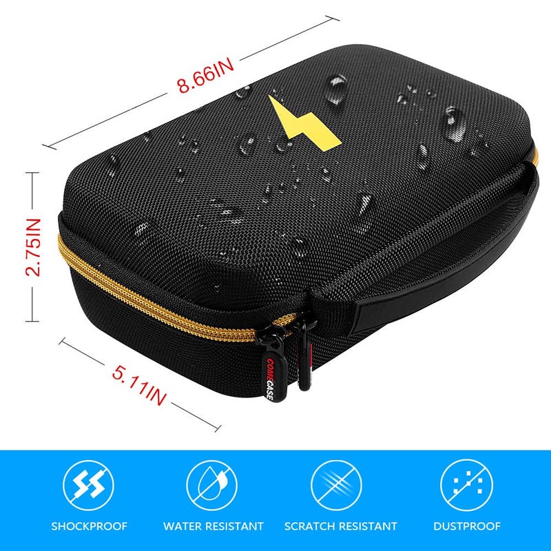 Comecase Hard Carrying Case for Fluke 87-V/ 88V/ 15B+/ 17B+ and More Digital Multimeter, Protective Travel Storage Bag - Black - Image 4