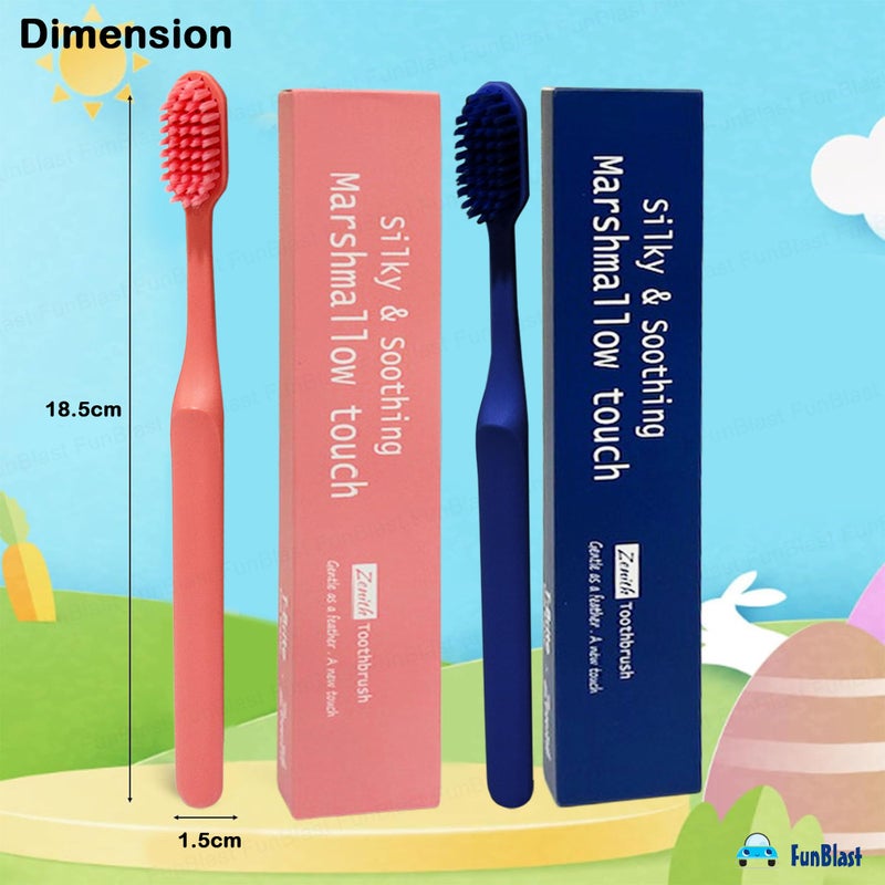 FunBlast Tooth Brush Set - Tooth Brush Combo Pack of 8 Pcs; Tooth brush for Kids & Adults, Super Soft Bristles for Sensitive Teeth, Manual Toothbrush for Kids & Adults (Multicolour) - Image 2