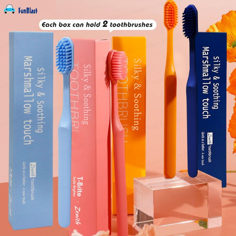 FunBlast Tooth Brush Set - Tooth Brush Combo Pack of 8 Pcs; Tooth brush for Kids & Adults, Super Soft Bristles for Sensitive Teeth, Manual Toothbrush for Kids & Adults (Multicolour) - Image 5