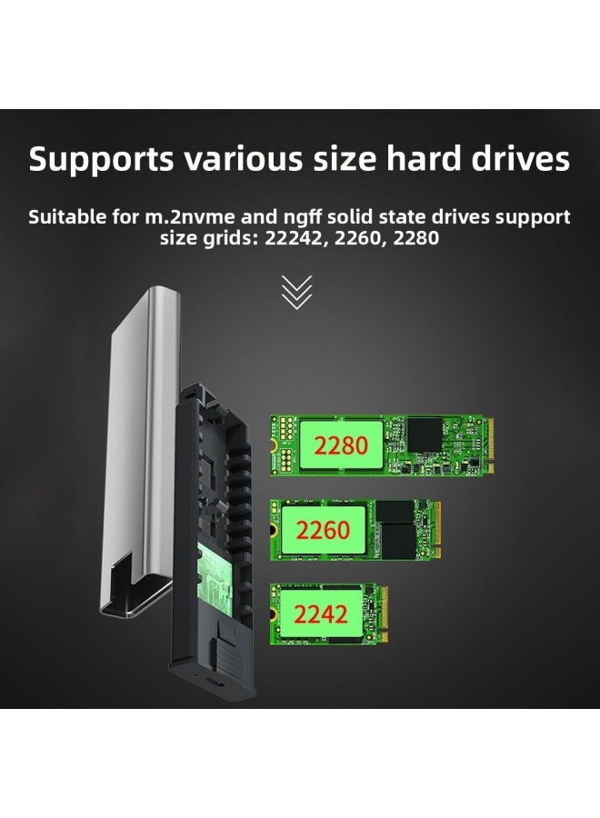 M.2 Hard Disk Box Dual Protocol NVME/NGFF Mobile Hard Disk Box Laptop 10G Aluminum Alloy Hard Disk Box-Colors:NFGG Protocol M08 Hard Disk Enclosure - Image 3