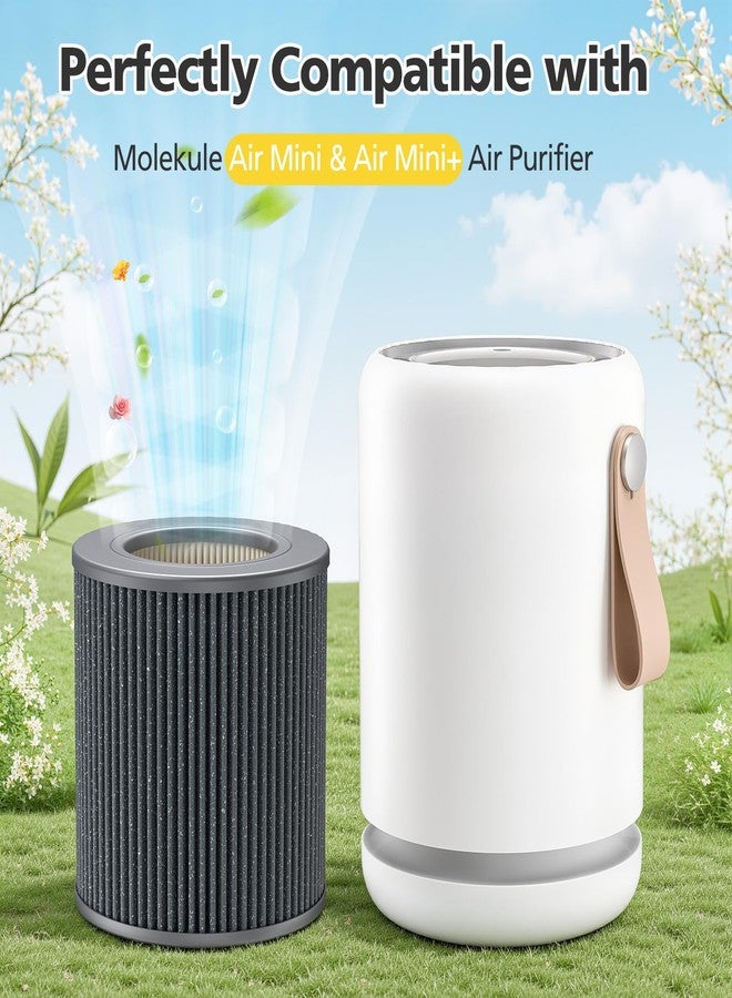 إيزينجو فلتر بديل PECO-HEPA لجهاز تنقية الهواء Molekule Air Mini/Mini+، فلتر متطور 3 في 1 لتنقية 99.97% من ملوثات الهواء والروائح والدخان، فلتر هواء ثلاثي الطاقة لجهاز تنقية الهواء، عبوة من قطعتين - Image 2