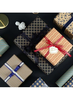 Generic 6 Sheets Kraft Gift Wrapping Paper Set with Stickers, Double-Sided Tape, and Ribbon – 50 x 70 cm – Perfect for All Occasions  - Image 4