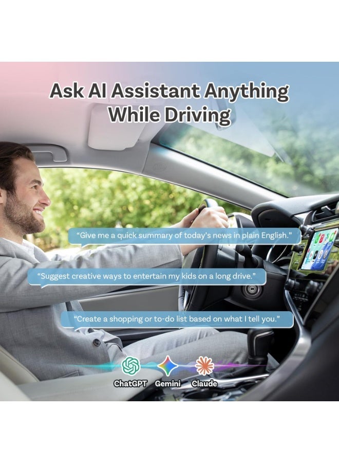 Ottocast Mini Slim Wireless CarPlay & Android Auto Adapter 2-in-1 – Plug & Play, Fast Lag-Free Connection, Multi-User Support, AI Voice Assist (ChatGPT, Gemini), Bluetooth 5.0, Compact Design for iOS 10+ & Android 11+ - Image 4
