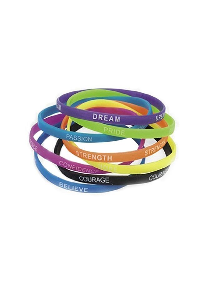 NIBEMINENT 12 Thin Inspirational Sayings Bracelets 