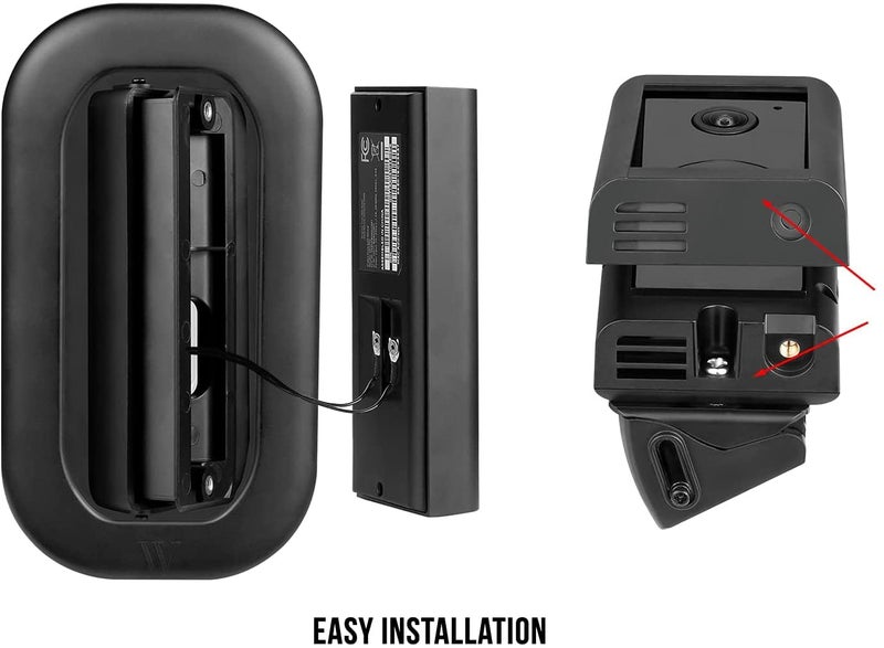 Wasserstein Horizontal Adjustable Angle Mount & Wall Plate (35Â° to 55Â°) - Compatible with Ring Video Doorbell (Wired) - Image 4
