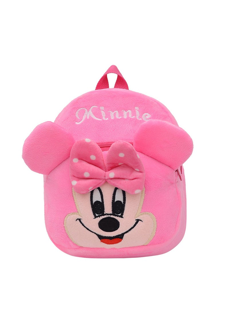 Generic Cute Toddler Plush Backpack Cartoon Schoolbag Pink Minnie 
