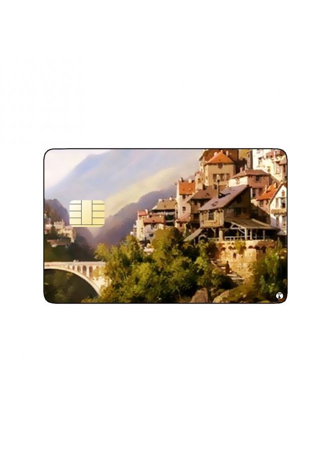 RKN PRINTED BANK CARD STICKER Aesthetic Village View Vintage Art - Image 2