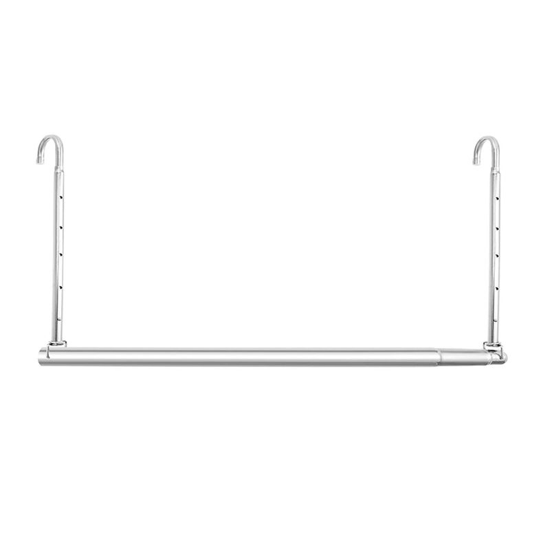 HDbonemu Closet Hanging Rod Adjustable Width and Height SpaceSaving Clothes Hanging Bar 1 Pack Chrome
