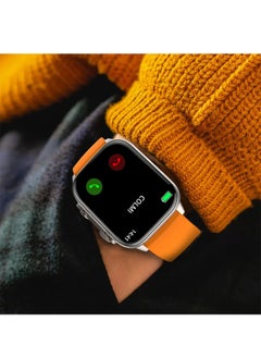 HK HK95 Biggest Display Smart Watch with Bt Calling Wireless Charge Fitness Health Tracking Sports Tracking Camera & Music Control Smartwatch 1.96 Inch Display SmartWatch Orange  - Image 5