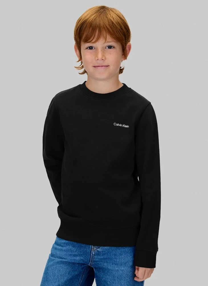 Calvin Klein Jeans Kids Logo Crew Neck Sweatshirt