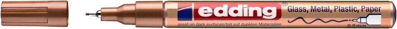 Edding 780 Copper Gloss Paint Marker - Extra Fine Tip for Glass, Metal, Plastic, and Paper - Image 2