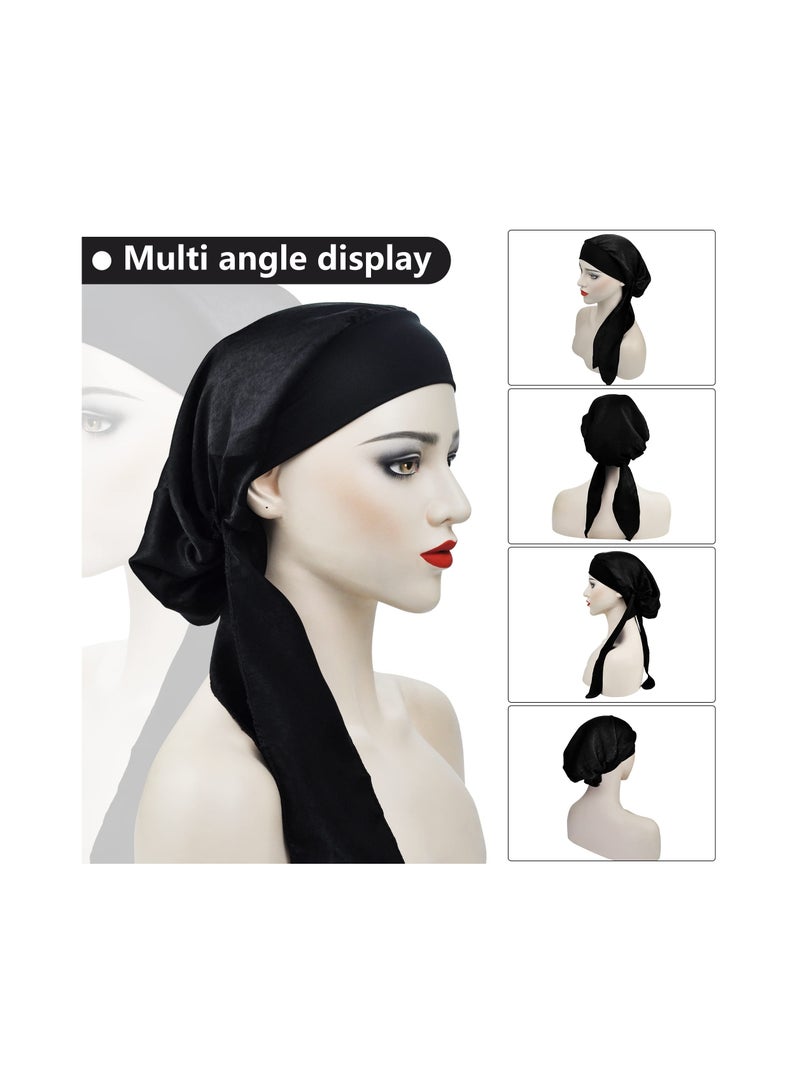 SYOSI Chemo Headwear for Women Head Scarfs Turbans Scarves Bandanas Hair Loss Beanie Hat  Breathable Ladies Turban Hats Headwear Headwrap Scarfs Cap Silky - Image 3