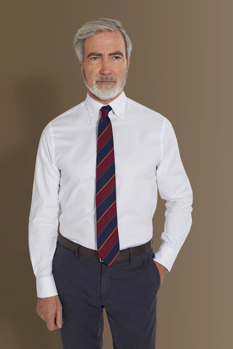 Button down shirt superlight oxford fabric - White