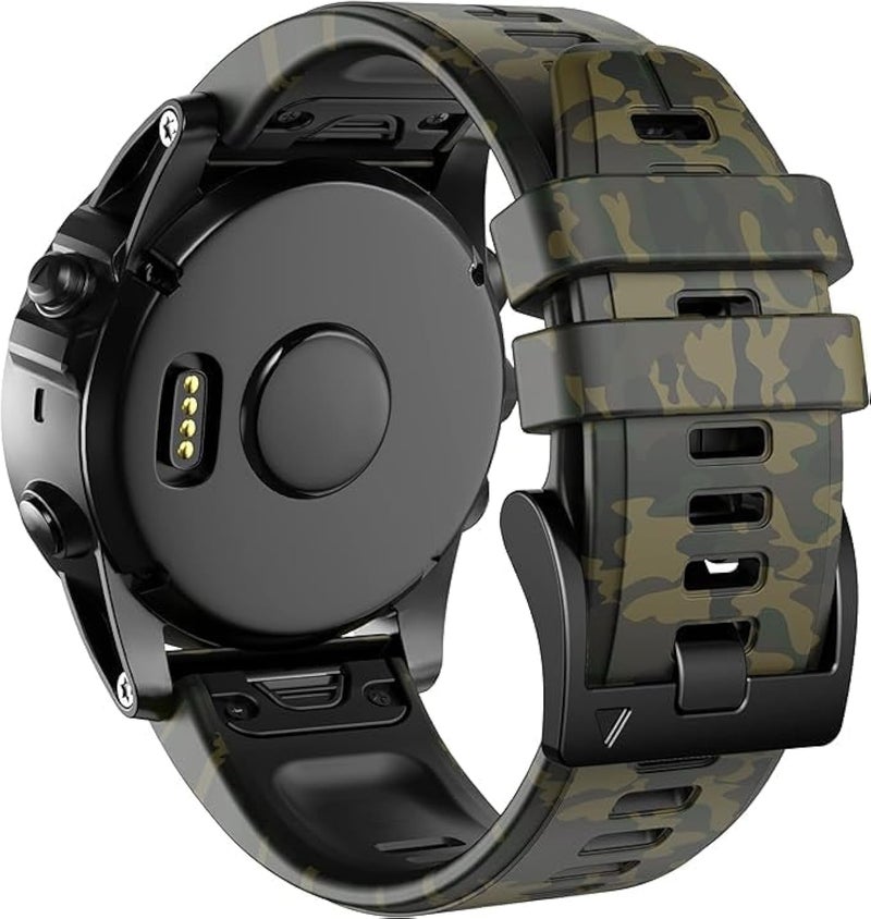 Classic Silicone Sports Strap Compatible with Garmin Fenix 6/5/7, Forerunner 265/255/965/955, Venu 3 – Durable Replacement Band - Image 2