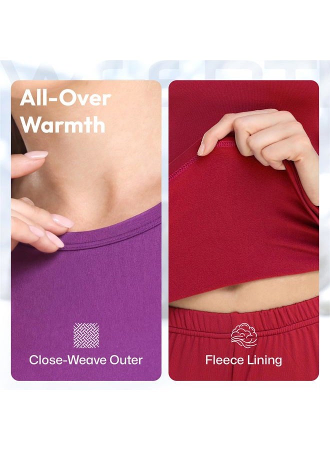 WEERTI Thermal Underwear for Women Long Johns with Fleece Lined, Base Layer Women Cold Weather Top Bottom White - Image 4