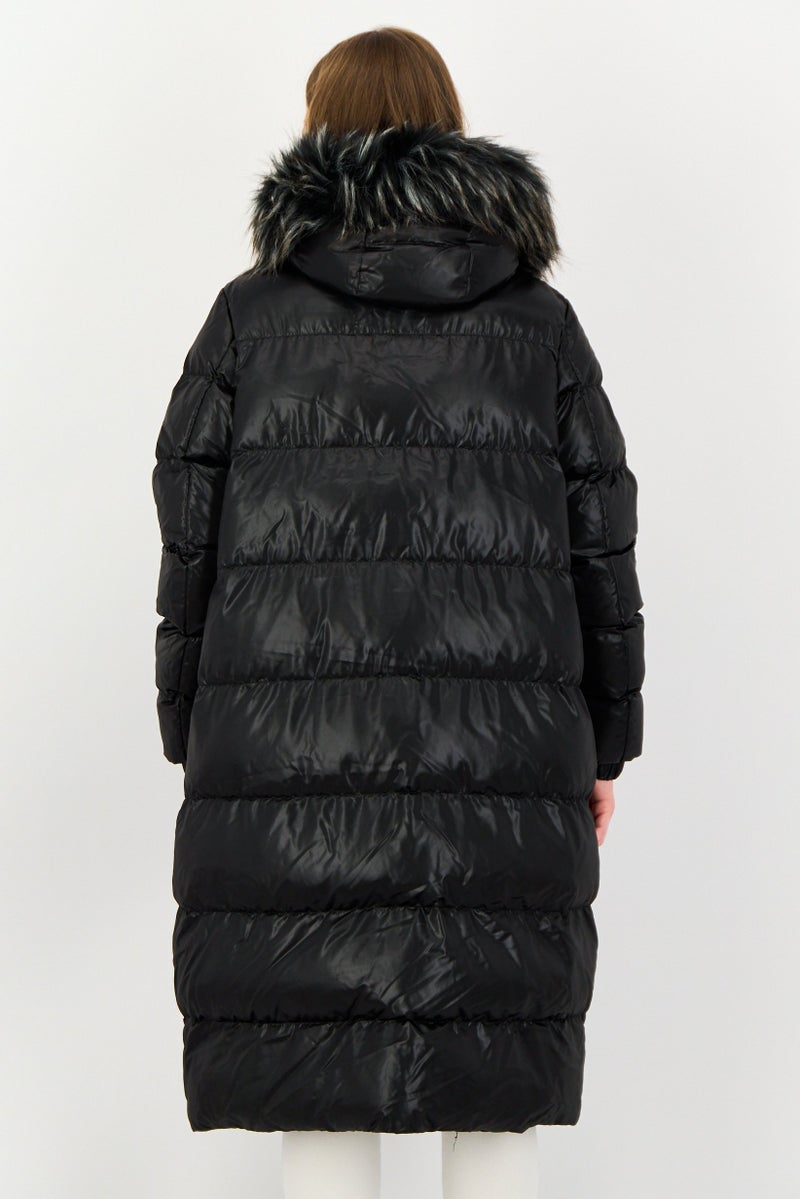 GEOX Women Quilted Puffer Jacket, Black - Image 3