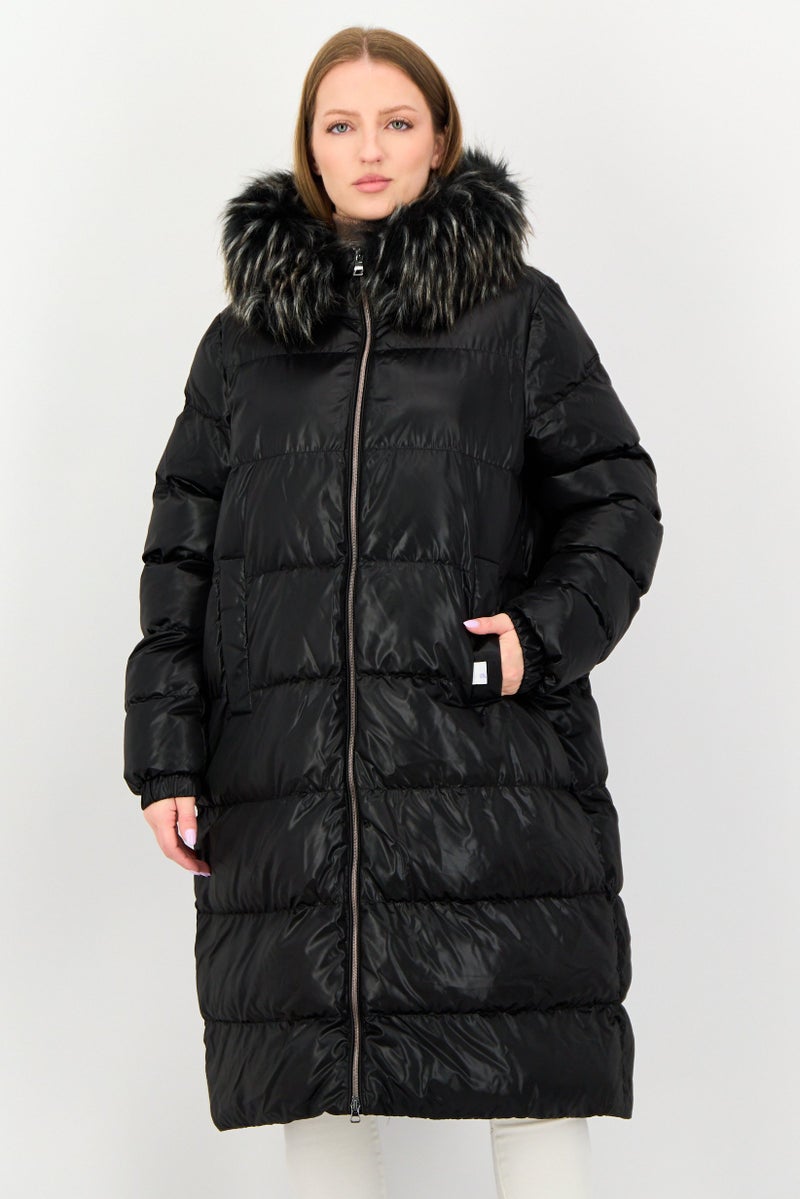 GEOX Women Quilted Puffer Jacket, Black - Image 1