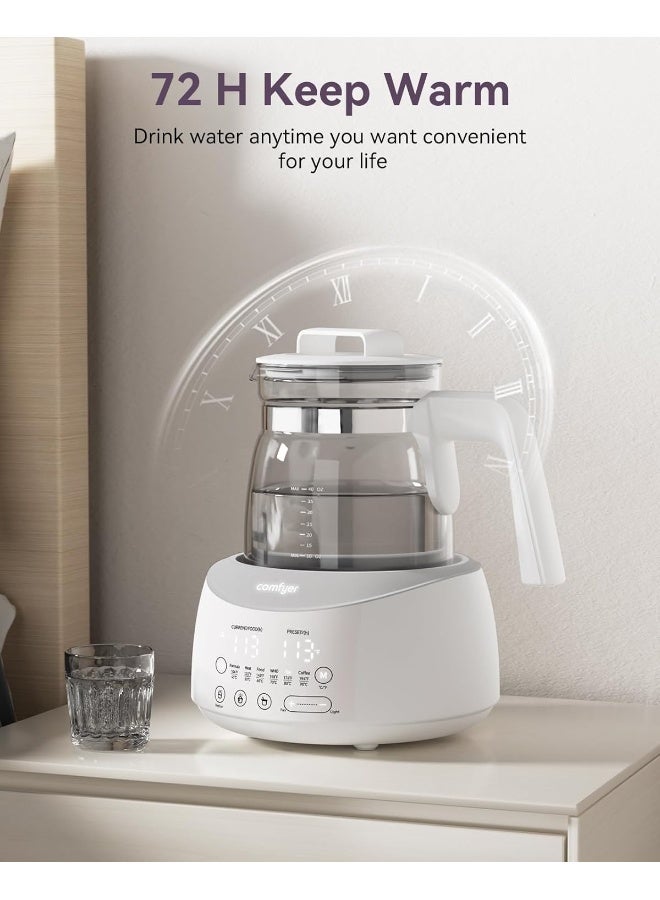 Comfyer Bottle Warmer comfyer, Baby Bottle Warmer with Night Light & Faster Cooling Fan, Instantly Water Warmer, Tea Kettle Electric with 6 Temperature Control Presets, Feed Baby More Easier and Healthier - Image 5