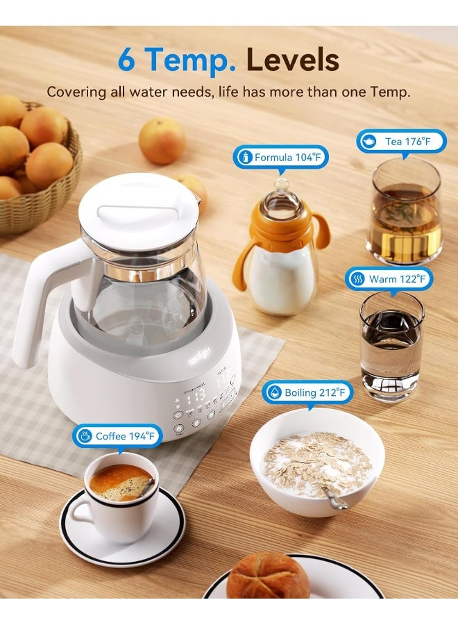 Comfyer Bottle Warmer comfyer, Baby Bottle Warmer with Night Light & Faster Cooling Fan, Instantly Water Warmer, Tea Kettle Electric with 6 Temperature Control Presets, Feed Baby More Easier and Healthier - Image 3