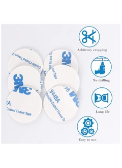3M 100 PCS 3m Double Sided Foam Tape Round Strong Pad 30 x 30x 1.5mm Heavy Duty Mounting Adhesive Pad Tap Suitable for Walls，Small Mirrors and Door, White  - Image 3