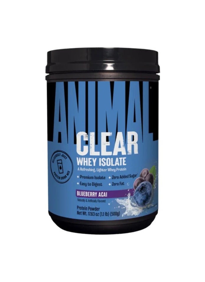 ANIMAL Clear Whey Isolate 500g Flavor Blueberry Acai  - Image 1