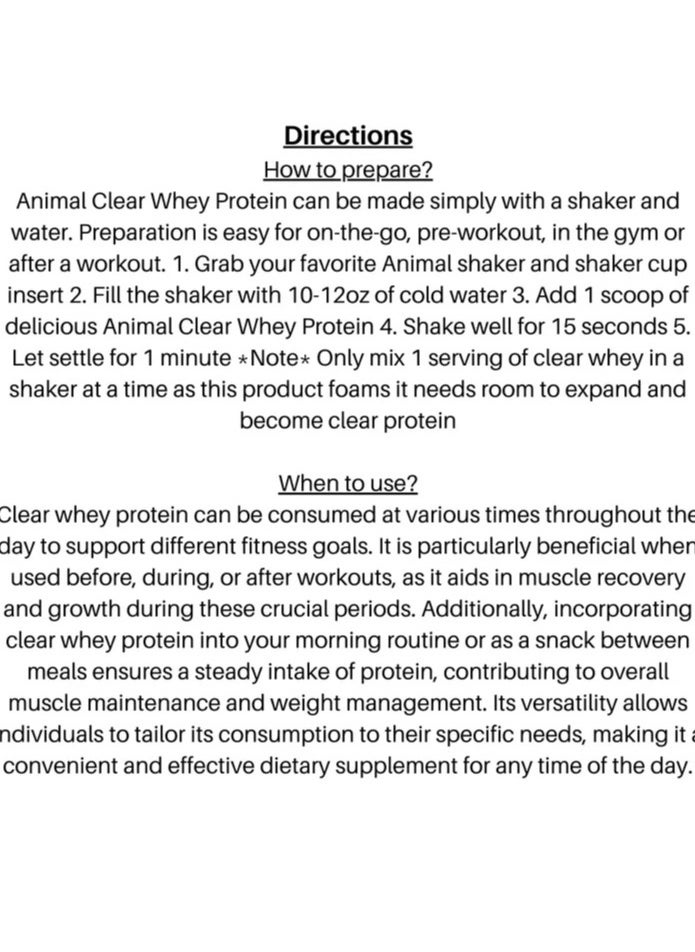 ANIMAL Clear Whey Isolate 500g Flavor Blueberry Acai  - Image 3