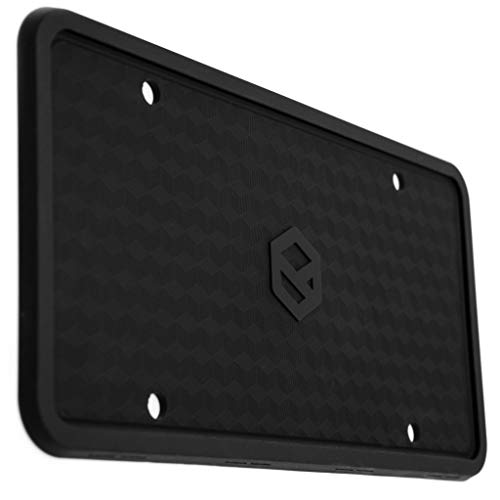 Rightcar Solutions Silicone License Plate Frame | The Original Premium Grade Silicone Car Plate Frame | Rust Proof, Rattle Proof, Weather Proof License Plate Holder (Black) - Image 1
