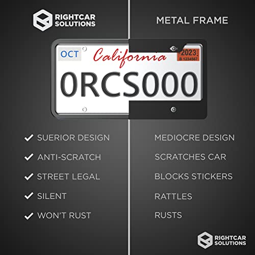 Rightcar Solutions Silicone License Plate Frame | The Original Premium Grade Silicone Car Plate Frame | Rust Proof, Rattle Proof, Weather Proof License Plate Holder (Black) - Image 4