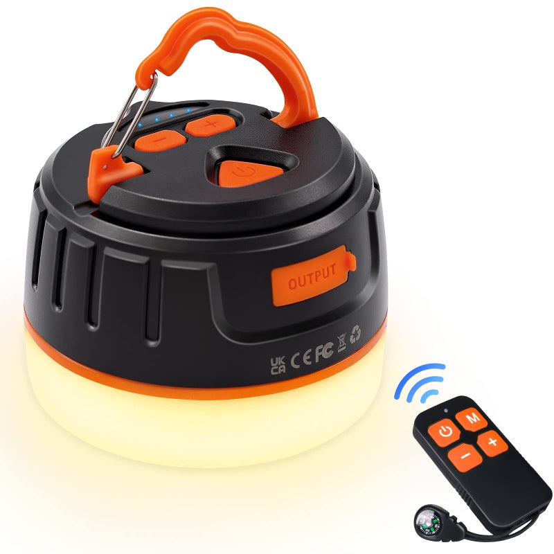Sinvitron LED Camping Lantern Rechargeable,Tent Lights with Remote Control,1000LM Up to150H Running,5200mAh Camping Light, Emergency Light for Hurricane,Power Outages,Outdoor, Hiking, Home,Fishing - Image 1