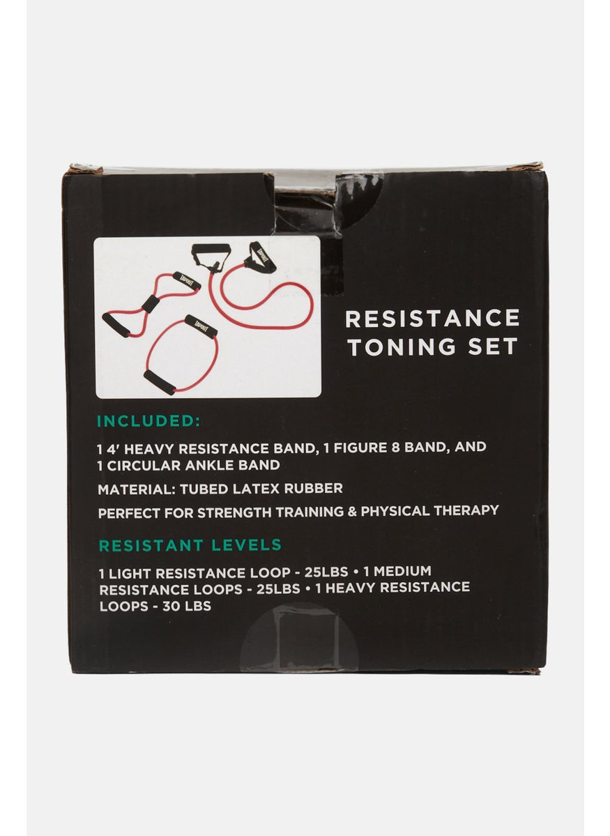 TapouT 3 Pc Resistance Toning Set, Red  - Image 2