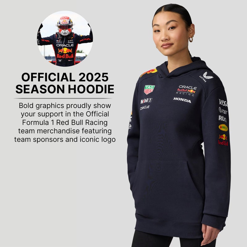 Castore Oracle Red Bull Racing Unisex Pullover Hoodie â€“ Official F1 Teamline, Night Sky, 2025/26 Season, Motorsport Apparel - Image 5
