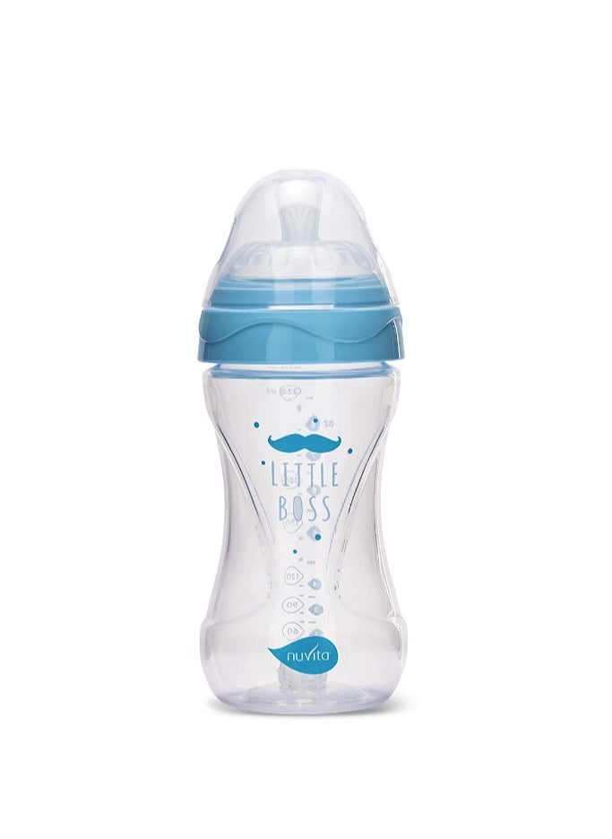 Mimic Collection Anti Colic Baby Bottles 250 Ml Ergonomic Shape and Teats Nipple Effect Bpa Free Eu Brand Italian Design Light Blue - pzsku/Z5E119FBC006E78026172Z/45/_/1710307811/bcaeec97-185e-4657-ad65-a716d8e76ece