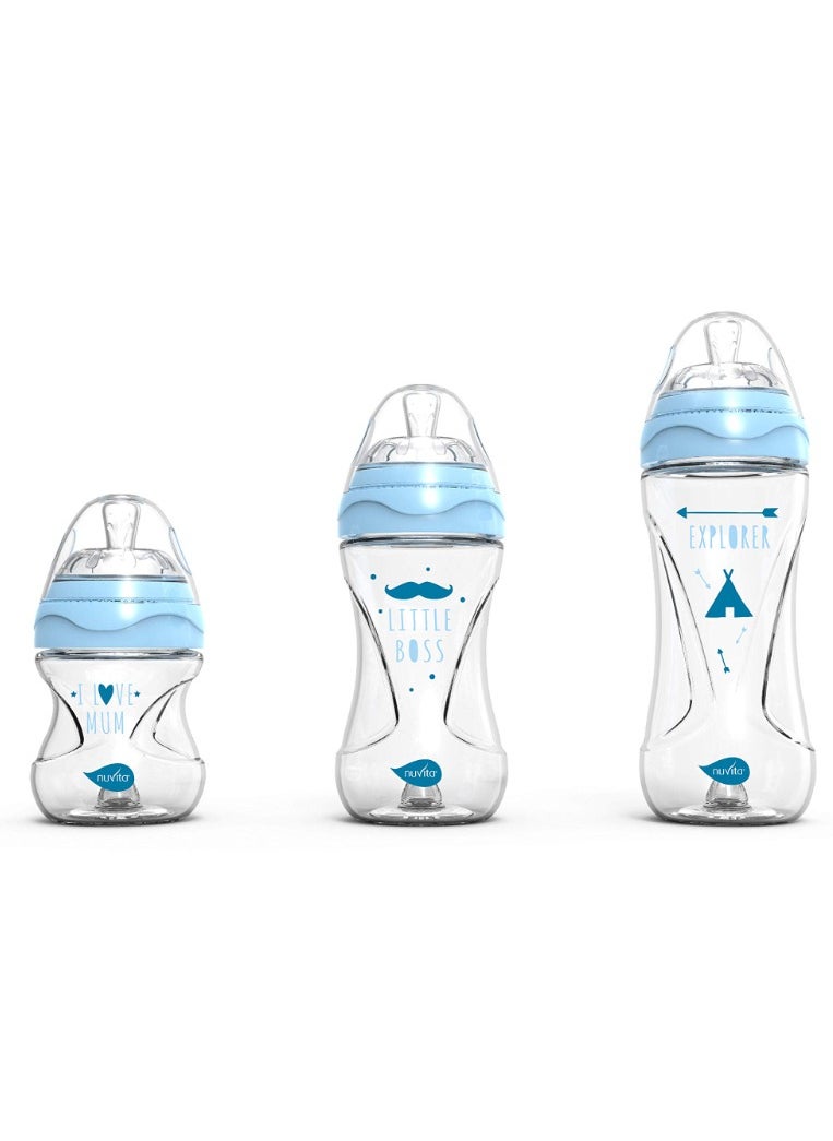 Mimic Collection Anti Colic Baby Bottles 250 Ml Ergonomic Shape and Teats Nipple Effect Bpa Free Eu Brand Italian Design Light Blue - pzsku/Z5E119FBC006E78026172Z/45/_/1710307812/cd69cb82-1e27-41a0-a32a-a230bd65448e