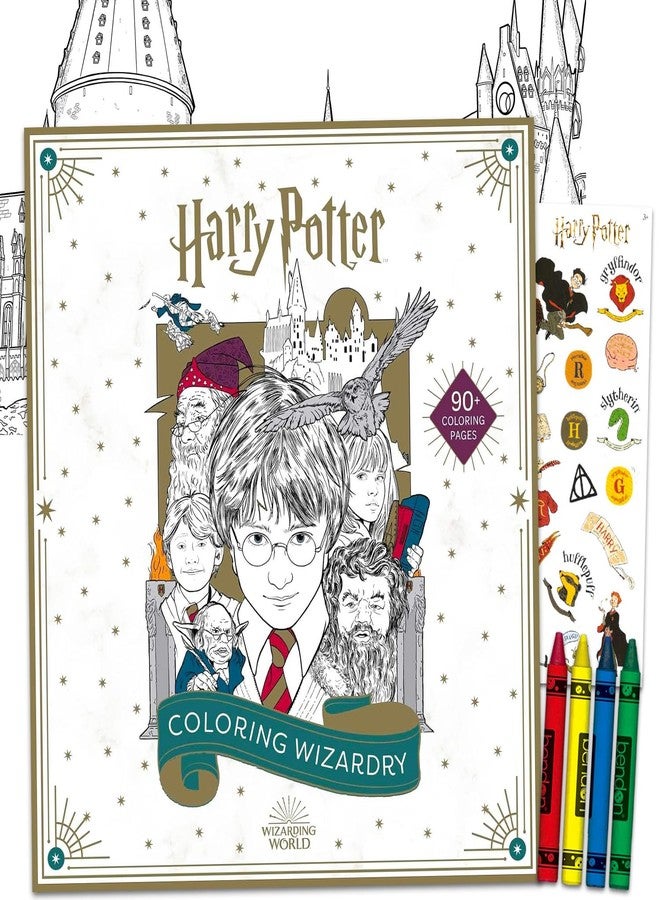 Harry Potter Coloring Book Set for Kids - Bundle of 1 Harry Potter Activity Book, Stickers, and More | Hogwarts Coloring Books for Boys, Girls - Image 1