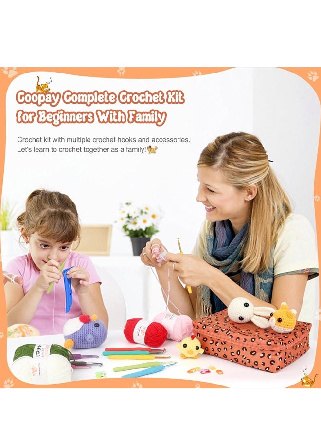 Crochet Kit Beginners, 58PCS Portable Crochet Hook Set Multi Size Ergonomic Crochet Hooks Travel Knitting with Crochet Yarn and Case Gift For Monther and Grandmother - https://f.nooncdn.com/p/pzsku/Z5E11B060E07360188BD1Z/45/_/1730777973/cde7411f-dfcd-4eaf-b55e-87053fc73457.jpg?width=original