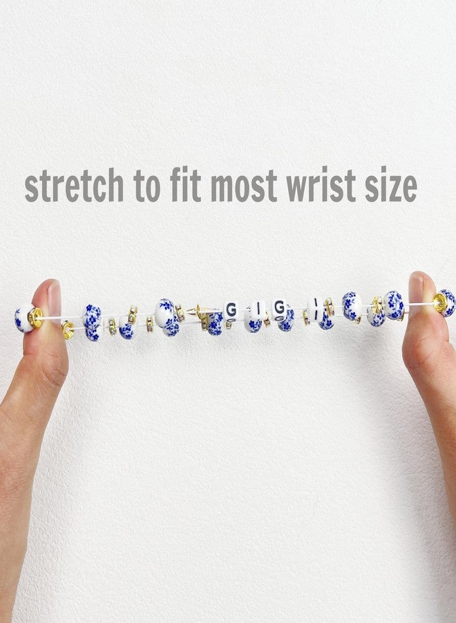 Dorla Cool Mothers Day Gifts for GIGI NANA Grandma Birthday Gift Porcelain Bracelet Star Charm Ceramic Bracelets Gift for Her Women From Granddaughter Grandson (GIGI-gold spacer) - Image 4